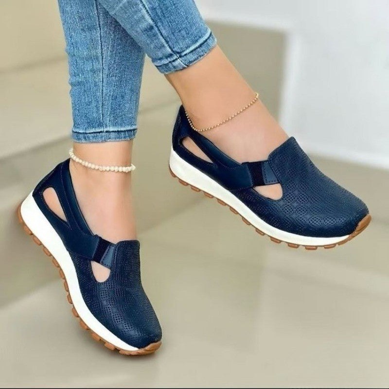 Mocassins Femininos de Malha Tênis Casuais Primavera Verão Confortáveis Sapatilhas Vulcanizadas Femininas Sem Cadarço Zapatos De Mujer