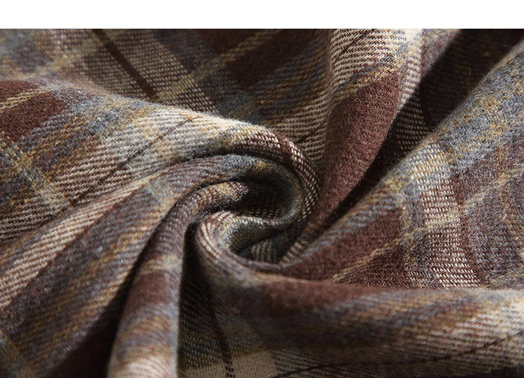 2025 Mens Cotton Plaid Style Cargo Shirts Casual Dress Short Sleeve Work Streetwear Blouses M-5XL