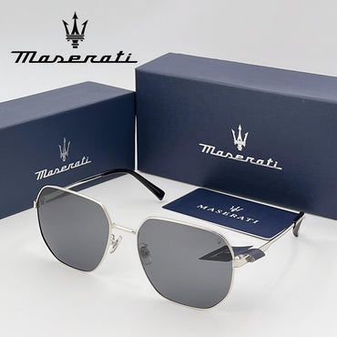 Óculos de Sol MASERATI Quadrados Estilosos Polarizados para Dirigir, Viajar, Masculinos e Femininos, UV400 Visão Nítida