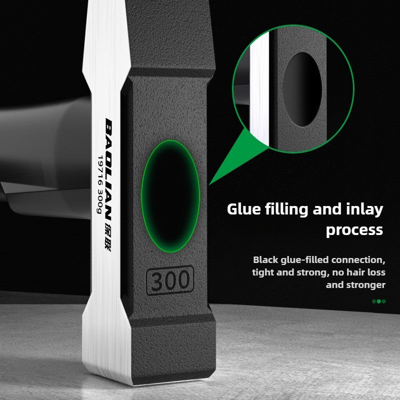 Ferramentas de Hardware Decoração de Construção Martelo de Cabo Plano 200g Martelo Bico de Pato Revestido de Plástico 300g Cabeça de Martelo 500g Martelo de Mecânico