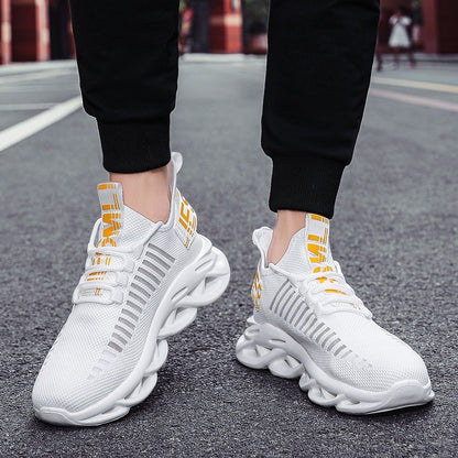 Men Shoes Comfortable Unisex Sneakers Breathable Couple Running Shoes Women Tenis Sports Shoe Size 36-46 White Walking Sneakers