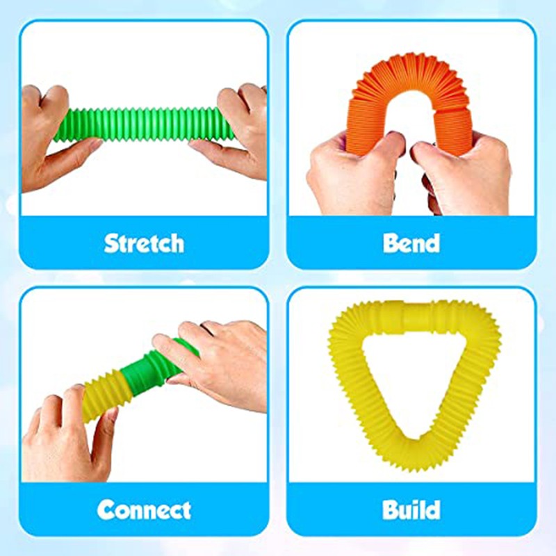 5-50PCS Colorful Telescopic Tubes adult kids stress relief sensory toy adult kids birthday Party Favors Telescopic Pinata Filler