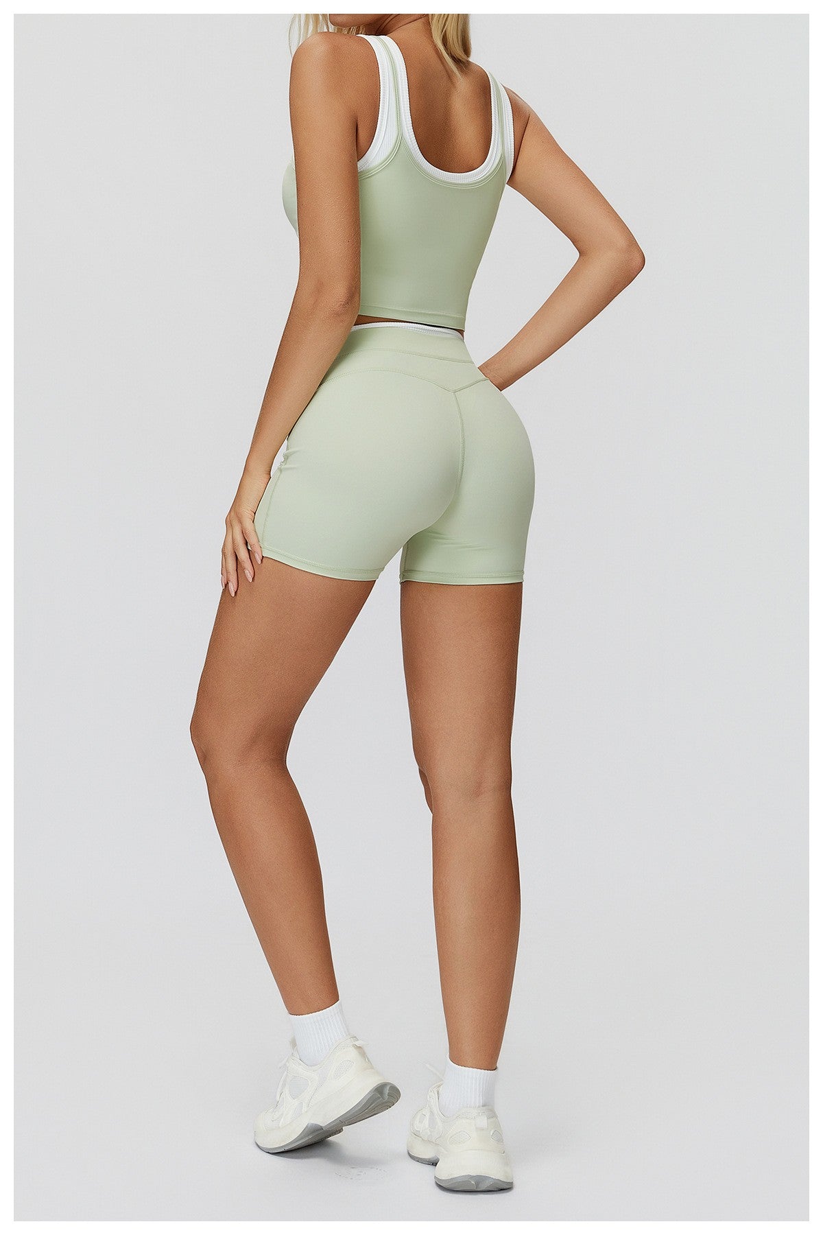 Women Elastic Feeling High Waist Yoga Shorts GymPush Up Running Fitness Legging Tummy Control Gym Outdoor Recreation Yoga Shorts