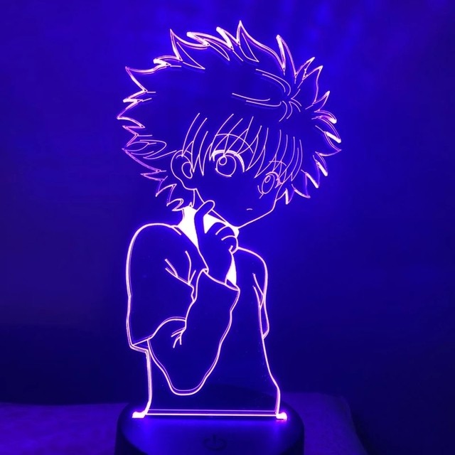 Anime 3D Lamp Killua Hunter X Hunter Killua Led Light Hxh Led Night Light Gift Acrylic Neon Cute Children's Bedroom Decoration