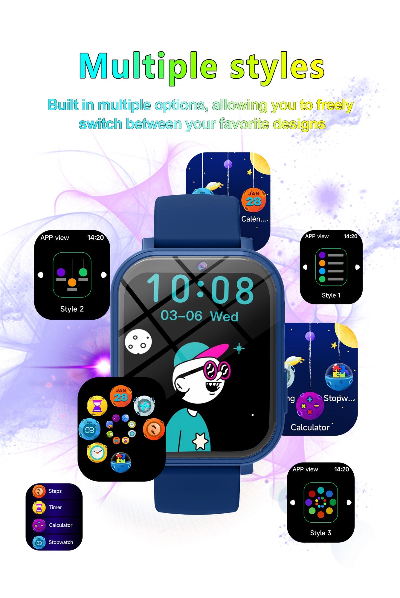 New Fashion Smart Watch For Children Games HD Screen Camera Flashlight Sleep Monitor Alarm Kids Birthday Holiday Gift Boy Girl