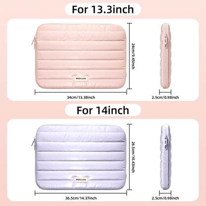 13/14 Inch Puffy Laptop Sleeve Cover Bag For Laptop Cover for MacBook Air iPad Pro Tablet Pouch Bag Fashion Notebook Soft Case