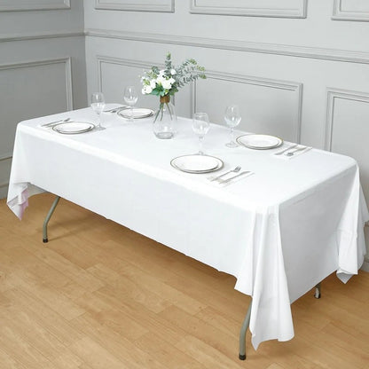 Rectangle PEVA Tablecloth Table Cloth Overlays Wedding Christmas Home Dining Table Decor 2024 Baby Shower Birthday Party Decor