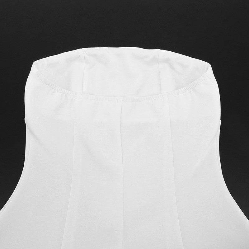 Sexy A-Line Dress Women's Summer New Solid Sexy Sleeveless Off Shoulder Bodycon