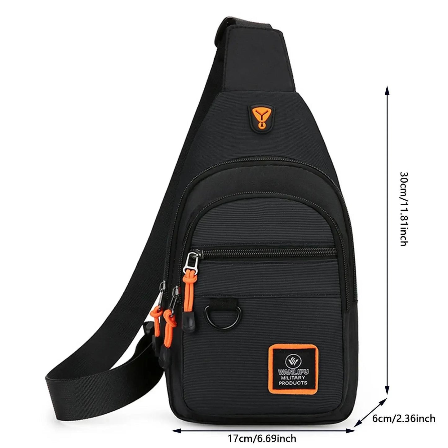 New Men Shoulder Bag Business Chest Multi-Layer Single Crossbody Portable