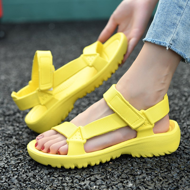 Womens Sandals Fashion Trend Anti-slip Wear-resistant Lightweoght EVA Flat Sandals for Women Outdoor Beach Shoes for Women