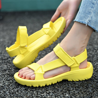 Womens Sandals Fashion Trend Anti-slip Wear-resistant Lightweoght EVA Flat Sandals for Women Outdoor Beach Shoes for Women