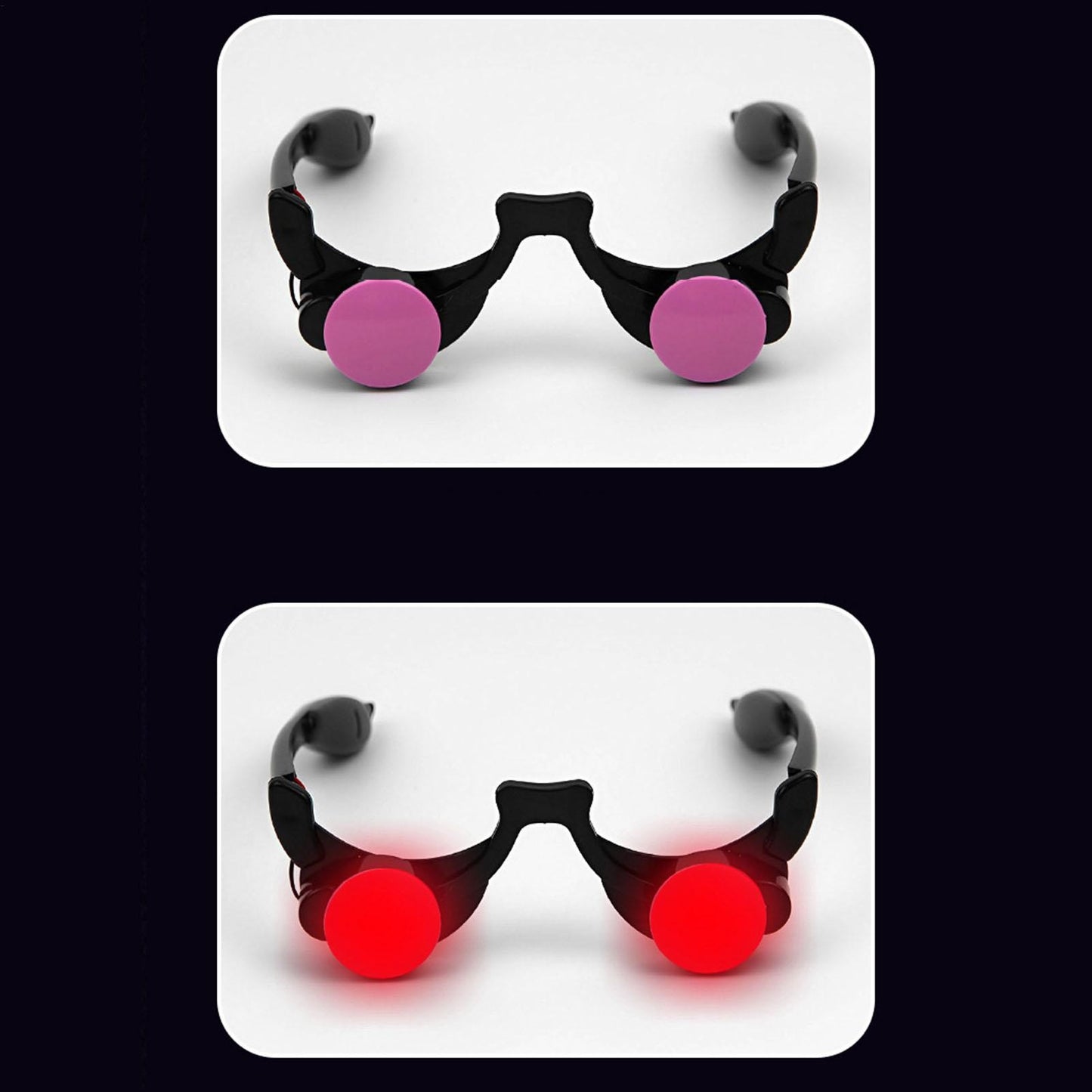 Light Up LED Eyewearing Halloween Glow Glasses Scary Red Glowing Eyes LED Glasses Festive Halloween LED Glowing Eyeglasses