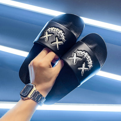 Summer Men's Indoor Home Non-slip Casual Slippers Male Soft Comfortable Bath Slippers Outdoor EVA Sandalias Beach Garden Sandals