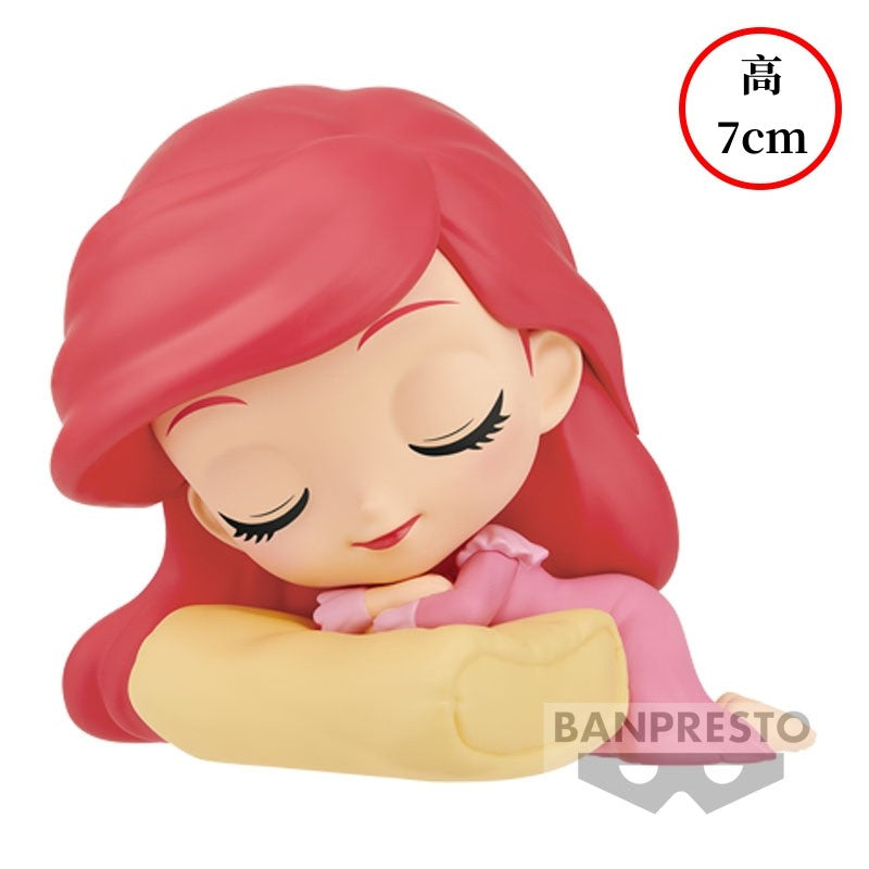 Bandai Disney A Pequena Sereia Anime Qposket Personagens Ariel Linha Glitter Boneco de Ação Modelo Colecionável Brinquedos Presente de Aniversário