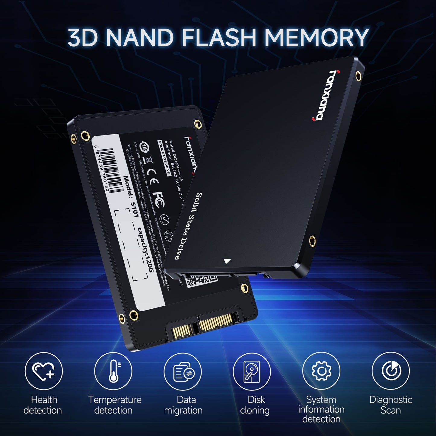 Fanxiang SSD S101Q 2.5 inch SATA SSD 256GB 512GB 1TB 2TB 560MB/s Hard Drive SATA3.0 Internal Solid State Disk For Desktop PC