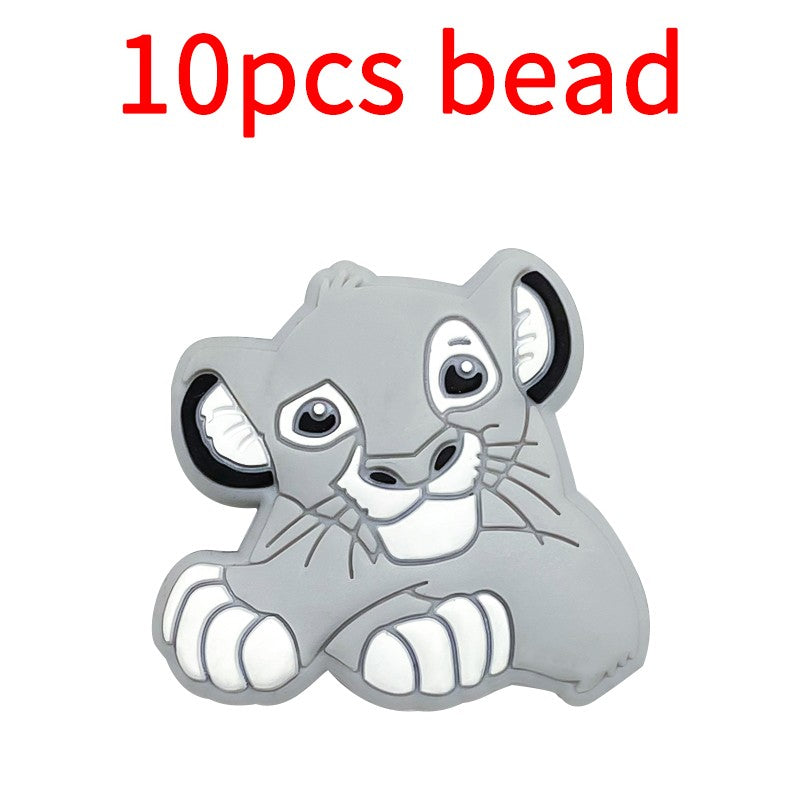 10pcs Mickey Minnie Silicone Pacifier Clips Food Grade Teethers For Baby DIY Baby Soother Nursing Pacifier Chain Accessories