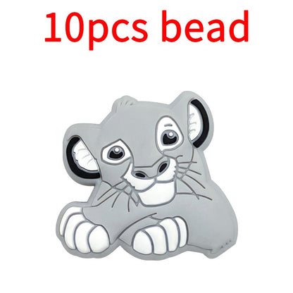 10pcs Mickey Minnie Silicone Pacifier Clips Food Grade Teethers For Baby DIY Baby Soother Nursing Pacifier Chain Accessories