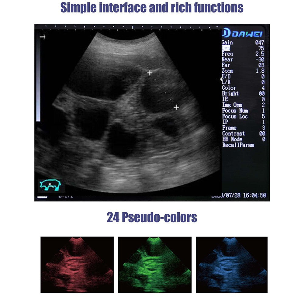 Scanner de Ultrassom Veterinário Portátil Máquina de Prenhez de Ultrassom B Veterinária Portátil (B, BB, 4B, B+M, M) para Porcos Ovinos Bovinos Equinos Cães