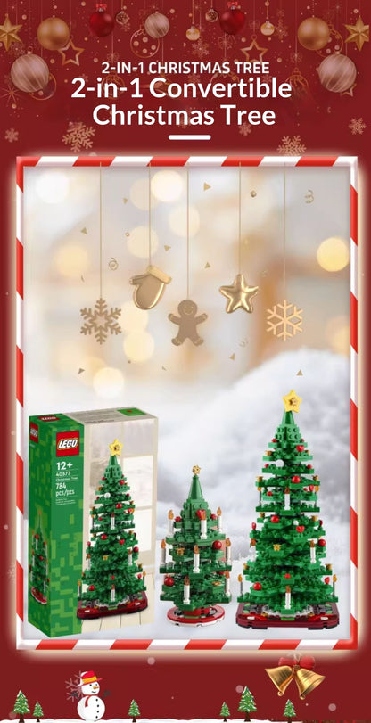 Lego 40573 Árvore de Natal 40611 O Ano do Dragão Brinquedos de montar quebra-cabeça infantil Presente de Natal