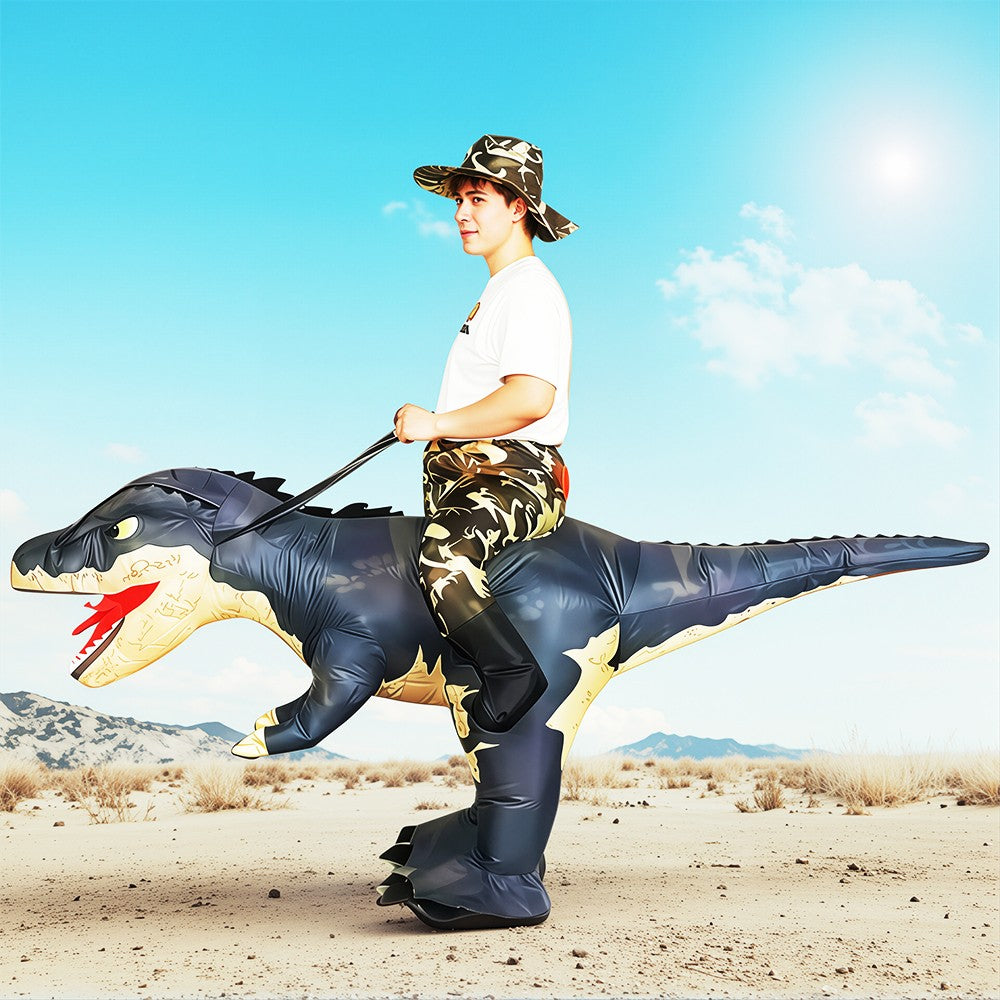 New T-Rex Skeleton Dinosaur Inflatable Costume Mascot for Adult Purim Carnival Halloween Party Cosplay Costumes Fancy Dress Suit