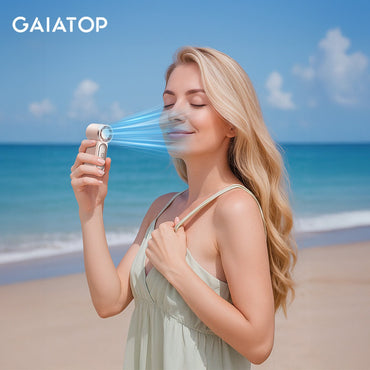 GAIATOP Mini Portable Fan Powerful Trubo Rechargeable Bladeless Fans Ultra-quiet Personal Hand Fan Small Pocket Hand-held Fan
