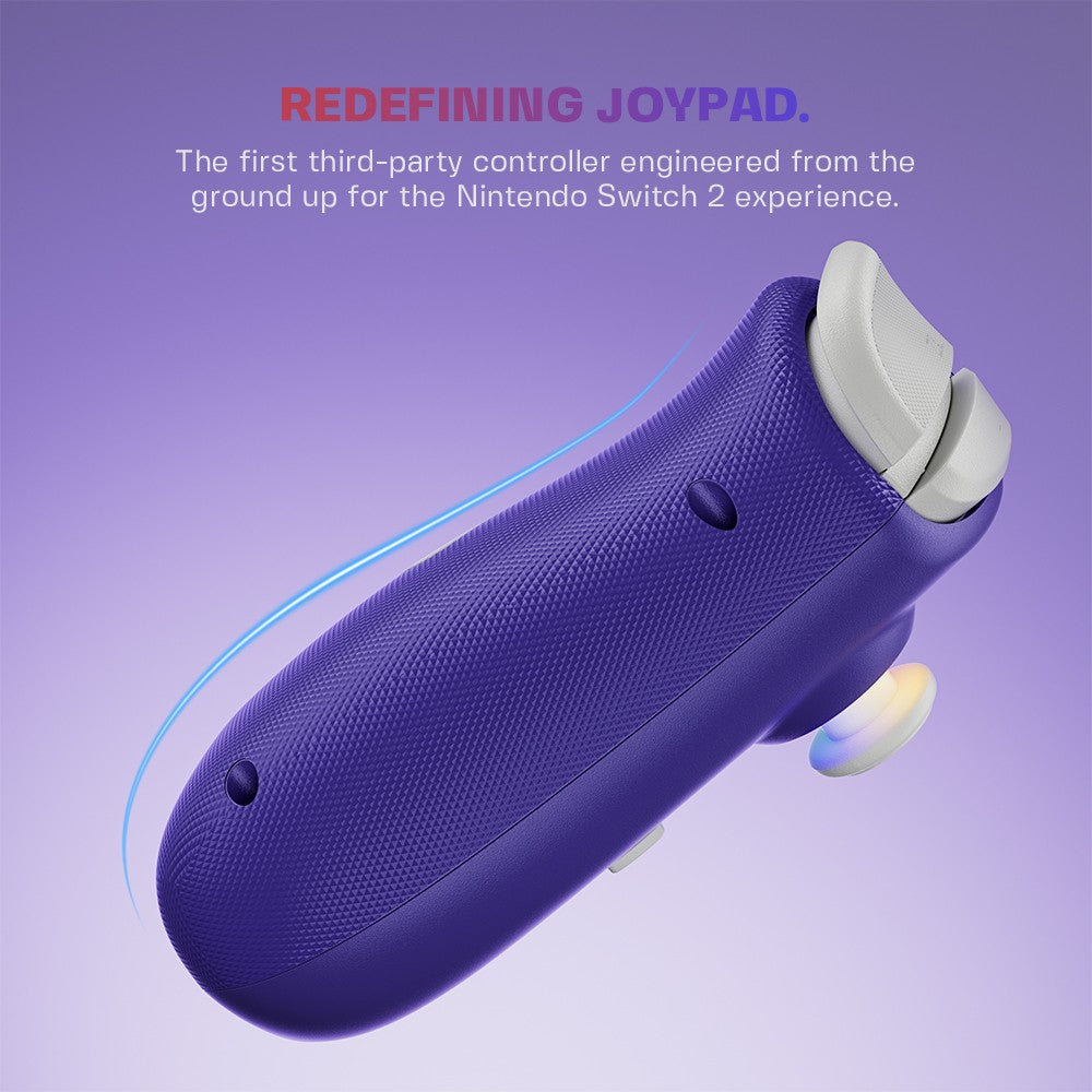 NYXI Hyperion 3 Hall Effect Controller No Drift, Full Mechanical Switches, 9-Axis Gyro, Magnetic Joypad for Nintendo Switch 2, Wireless Gamepad Purple