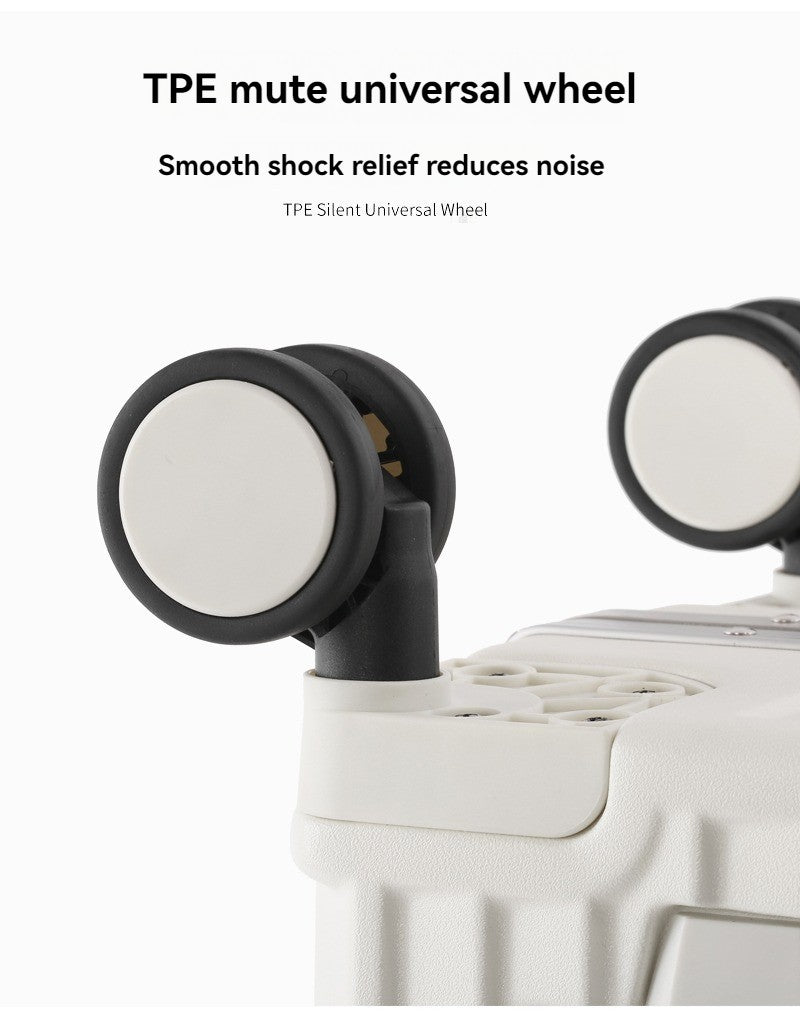 Front opening luggage compartment, PC aluminum frame, 20 inch boarding case, password travel case, luggage trolley case