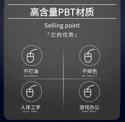 Doomsday Crossing Personalized Keycaps 125 Keys PBT+PC SAX Quad Translucent Pudding Keycaps for MX Switch Mechanical Keyboards
