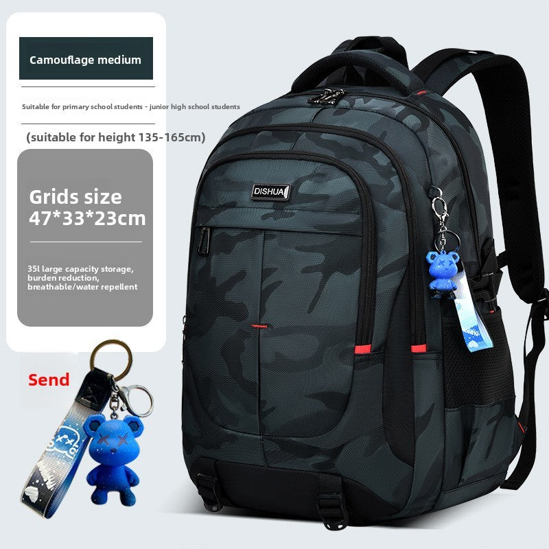 Mochila de camuflagem nova 2025 para viagem ao ar livre, para homens, 2 tamanhos, para o sexo masculino, mochila escolar de alta capacidade para universitários e meninos