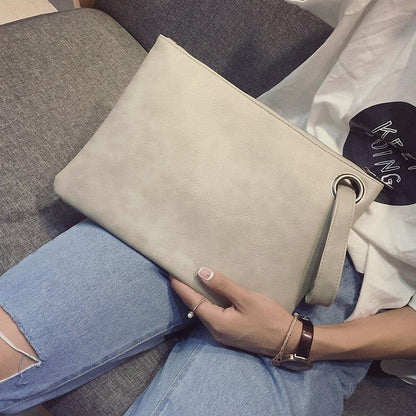 Fashion solid women's clutch bag leather women envelope bag clutch pu leather bag female Clutches sac Immediately shipping