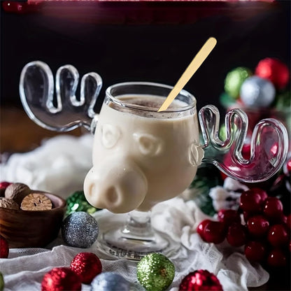 240ml Taça de Vinho Elk Copo de Suco para Coquetel ou Colher de Gato Caneca de Rena Copos de Água Leite Uísque Utensílios de Bar Copos de Dose Presentes de Natal