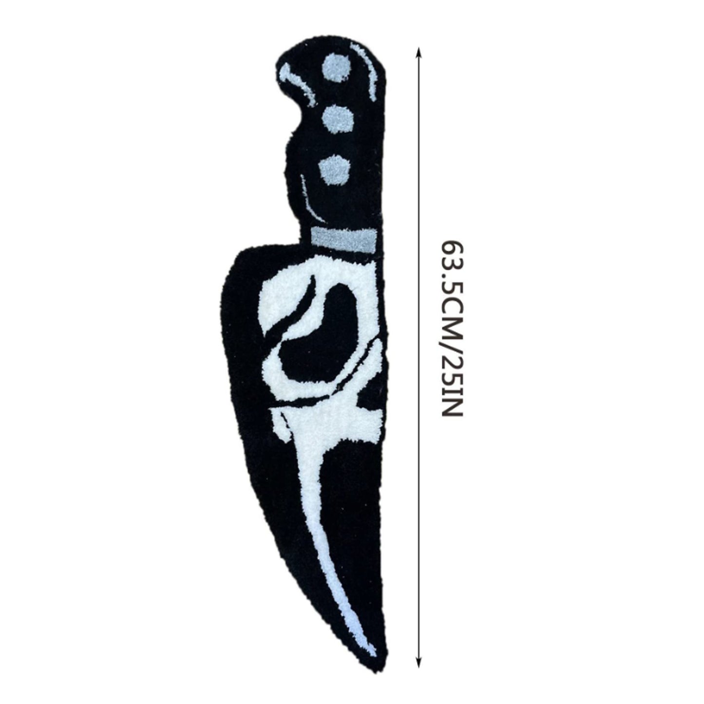 Clearance Deal Skull Knife Carpet Horror Scary Scream Bedside Rug Wear Resistant Cashmere Home Bedroom Decorative Carpet