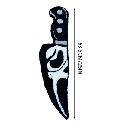 Clearance Deal Skull Knife Carpet Horror Scary Scream Bedside Rug Wear Resistant Cashmere Home Bedroom Decorative Carpet