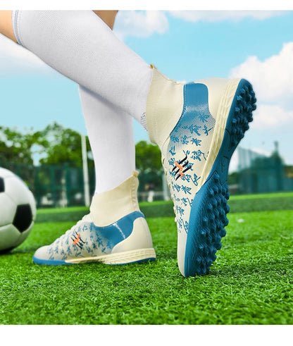 New Soccer Boots Men Football Shoes Cleats Professional Soccer Shoe High-Tops Non-Slip Spikes for Big Boys Wide Training Sneaker
