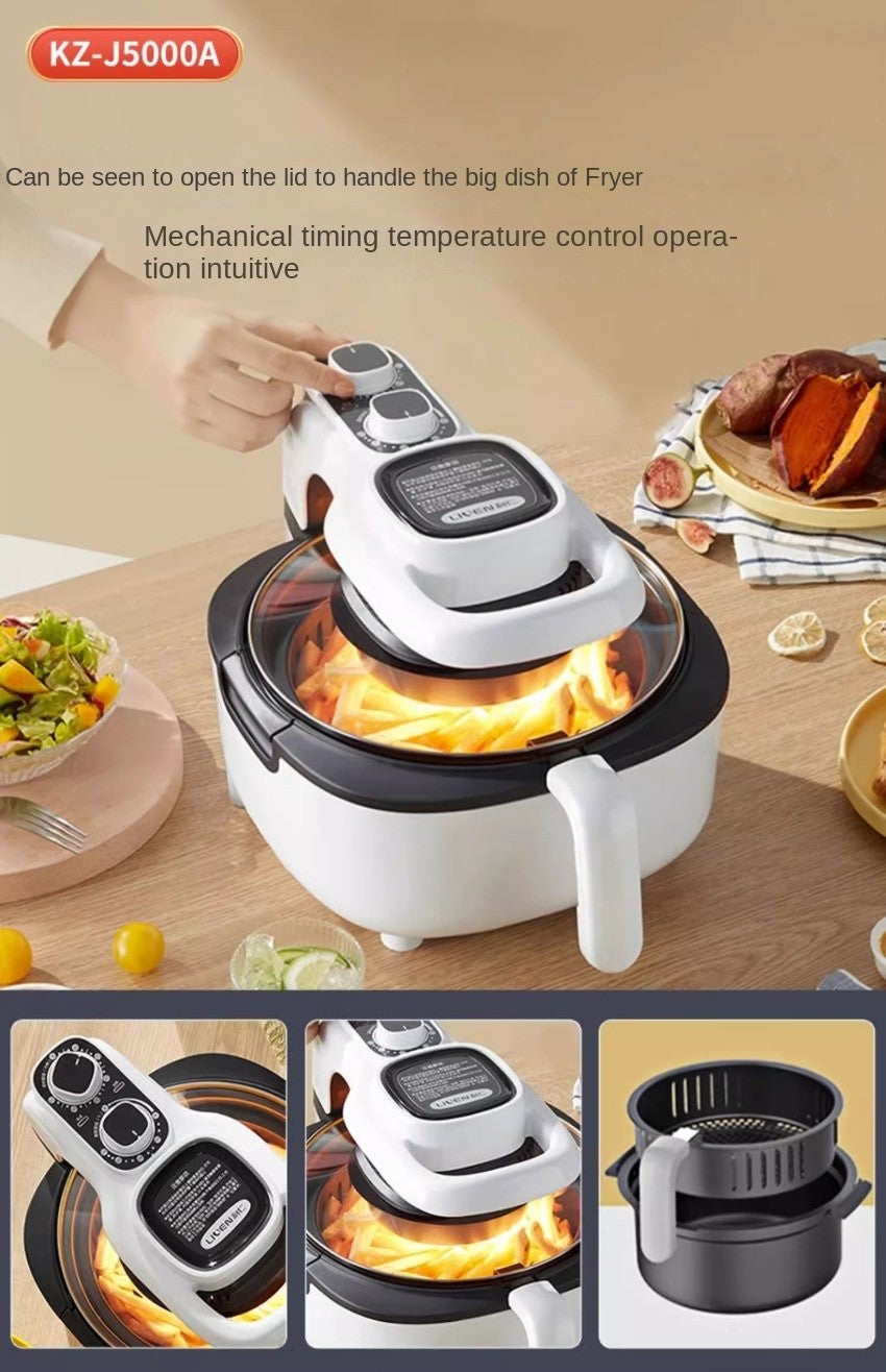 Flip-free air fryer double-layer fryer household large-capacity electric fryer fully automatic French fries machine