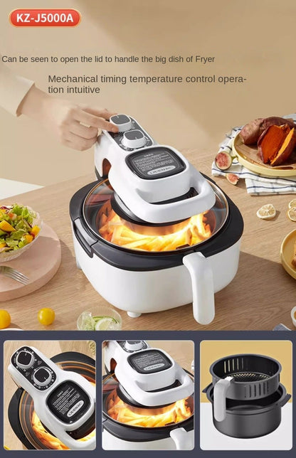 Flip-free air fryer double-layer fryer household large-capacity electric fryer fully automatic French fries machine