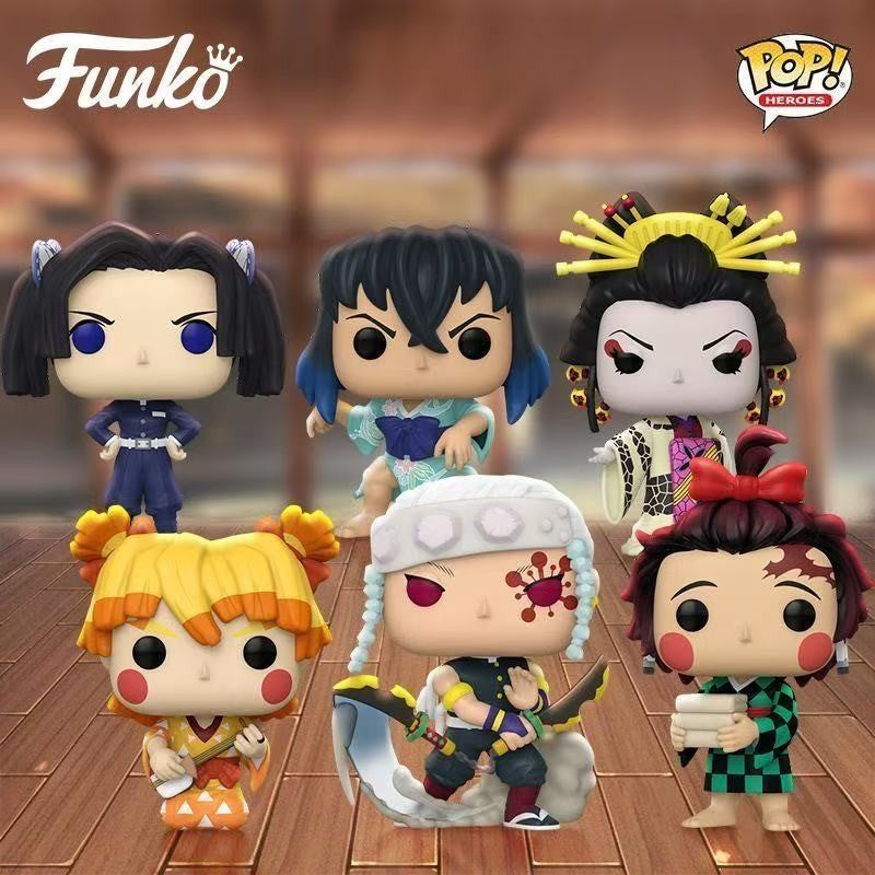 Funko Pop Demon Slayer Action Figure Muichiro Tokito Nove Pilares Chama Deus Anime Estátua Bonecos Brinquedos Colecionáveis Presente para Crianças