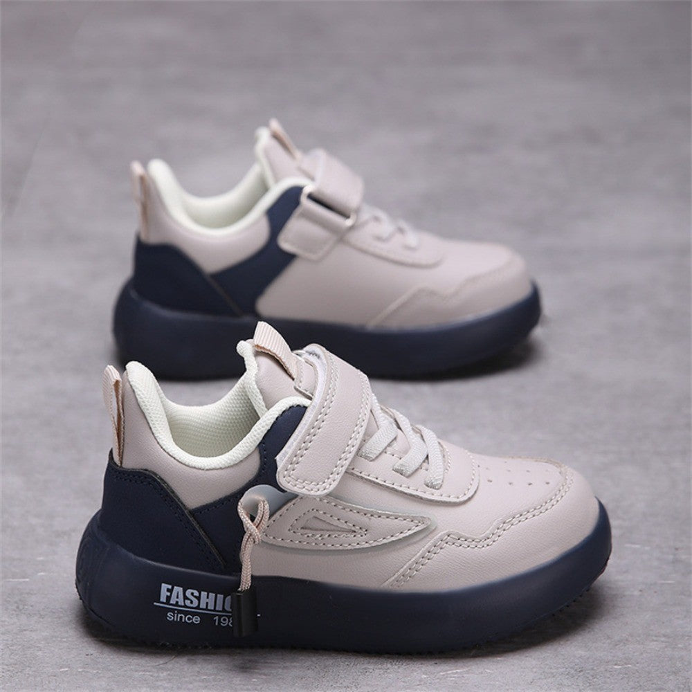 Tenis Sneakers Kids Spring/Autumn New Boys Girls Sports Shoes Casual Board Shoes Leather Soft Soled Children Small White Shoes