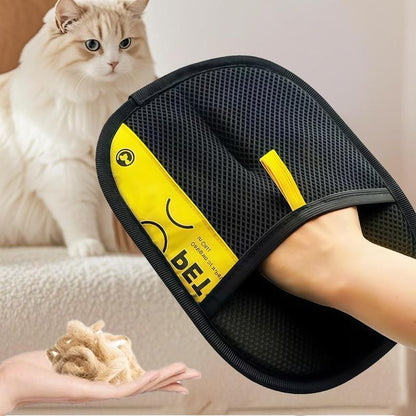 Luvas Eletrostáticas Removedoras de Pelo de Animais para Cães e Gatos, Luva de Higiene Reutilizável Lavável com Escova de Rolos Removedora de Fiapos 2 em 1 - Seguras Não Tóxicas
