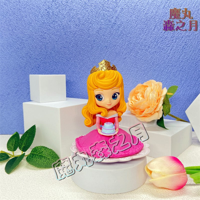 Original Qposket Princesa Disney Gelo e Neve Amor Estranho Elsa Ariel Bela Aurora Branca de Neve Sereia Mulan Boneca de Brinquedo Fofa