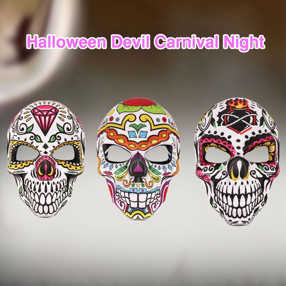 Adult Halloween Skull Mask Novelty DIY Cosplay Mask Full Face Day of The Dead Masks