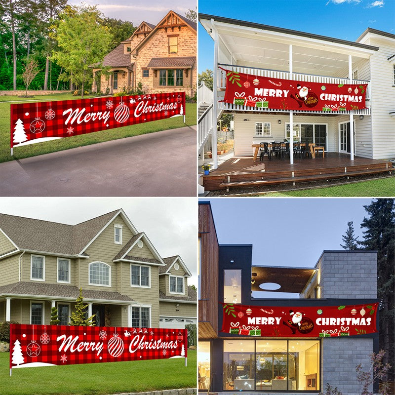 Christmas Outdoor Banner Merry Christmas Decorations For Home 2025 Outdoor Decor Xmas Navidad Noel Natal Happy New Year 2026