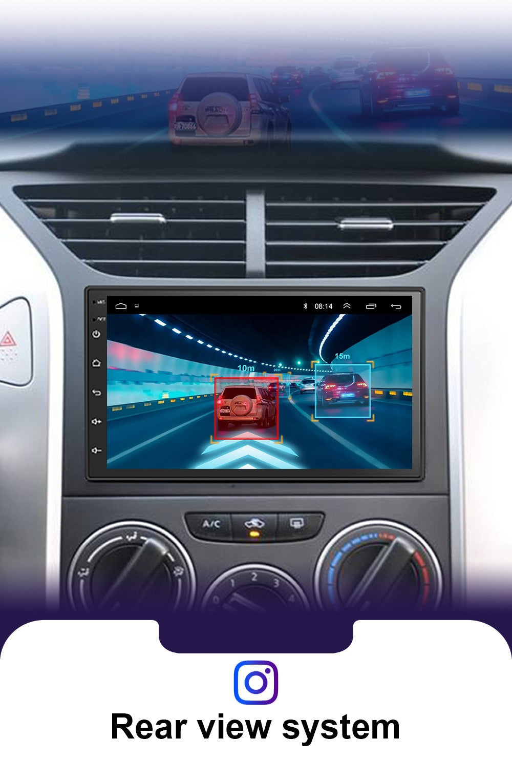 LEHX Universal 7 Inch 2 din Android 15 Car Radio 2.5D QLED Screen Car Multimedia Player Carplay Android Auto Stereo Autoradio