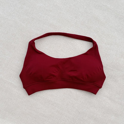 DF halter Neck Woman Sports Crop Bra  Comfortable gym bra Running Bra workout Sportswear