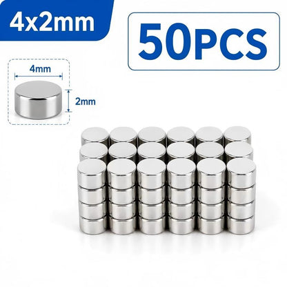 50 Pieces Magnets For 3D Printing,4x2 5x2 6x2 8x2 10x2mm Mini Magnets For 3D Printing,Refrigerator,Office, DIY, Crafts