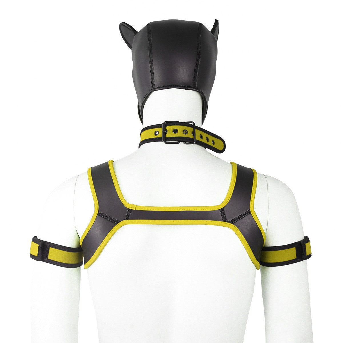 Yellow Neoprene dog headgear vest collar armband costume party costume mask cosplay Halloween gift Christmas gif