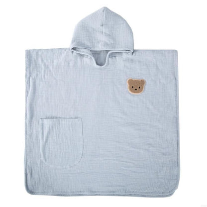 E06F Baby Hooded Bath Towel Ultra-absorbent 4 Layers Soft Cotton Bathrobe Blanket Sleepwear Children Clothing Infant Poncho-