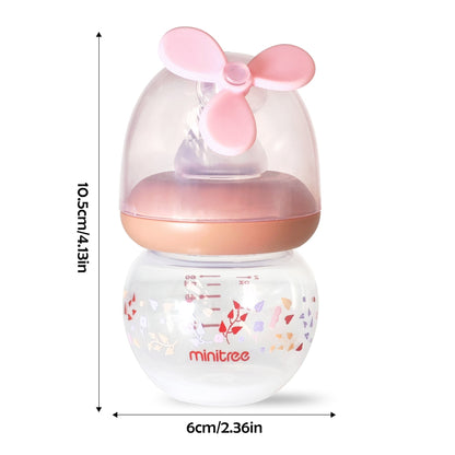 60ML mini baby bottle with windmill design, made of PP material