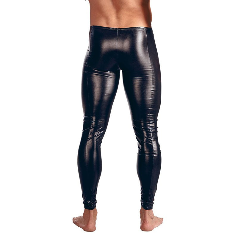 Men Pants Gothic Leggings Men's Trousers Pants Stage Performance Sexy Lingerie Men Wetlook Faux Leather PVC Gay Club Dance Wear