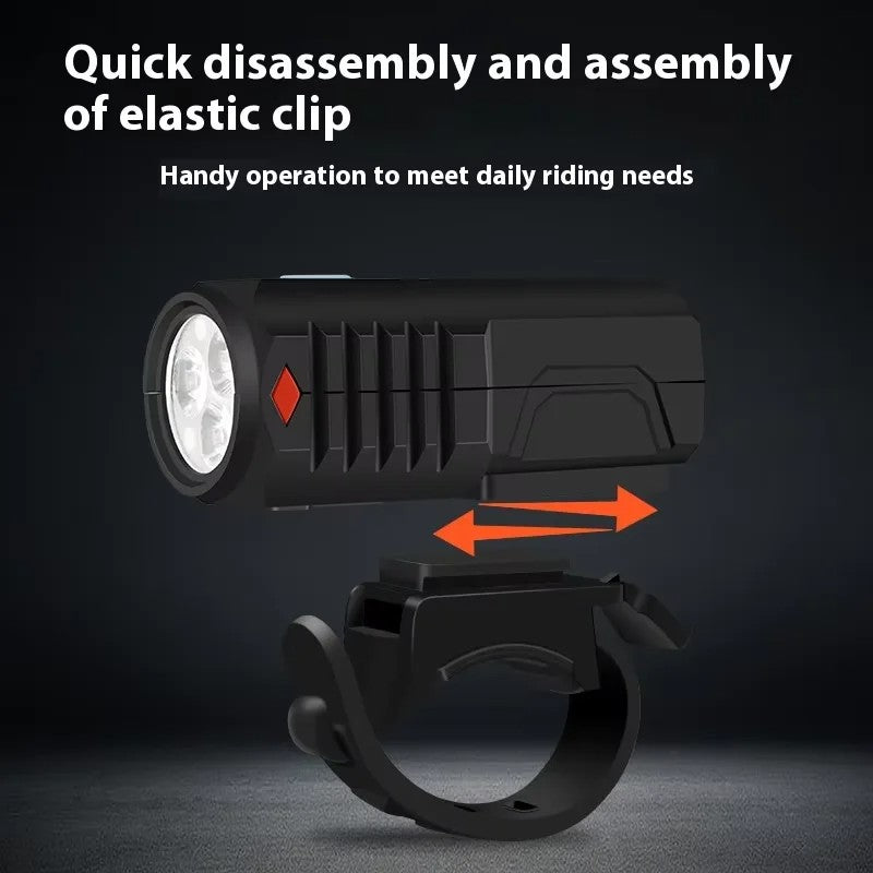 Farol Dianteiro e Traseiro LED USB Super Brilhante, à Prova D'água, para Motocicleta e Bicicleta, Lanterna Portátil para Bicicleta